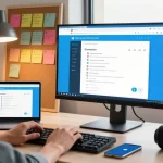 Engaged user actively using the Telegram Web Version in a modern workspace.